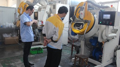 電感磁材滾噴測(cè)試—知名電感企業(yè)來(lái)訪(fǎng)安捷倫進(jìn)行滾噴機(jī)打樣